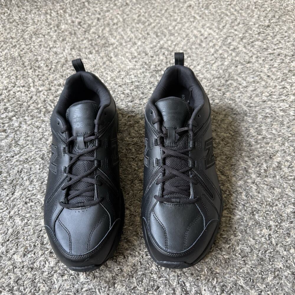 New Balance 608V4 14 4E Men's Slip Resistant Black Leather Walking Shoes NEW - Picture 2 of 6